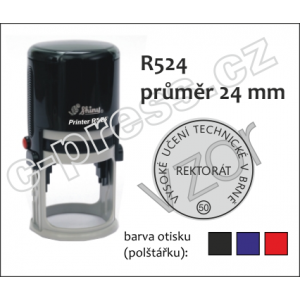 R-524 průměr 24 mm (obdoba Trodat 46025, Colop R24)